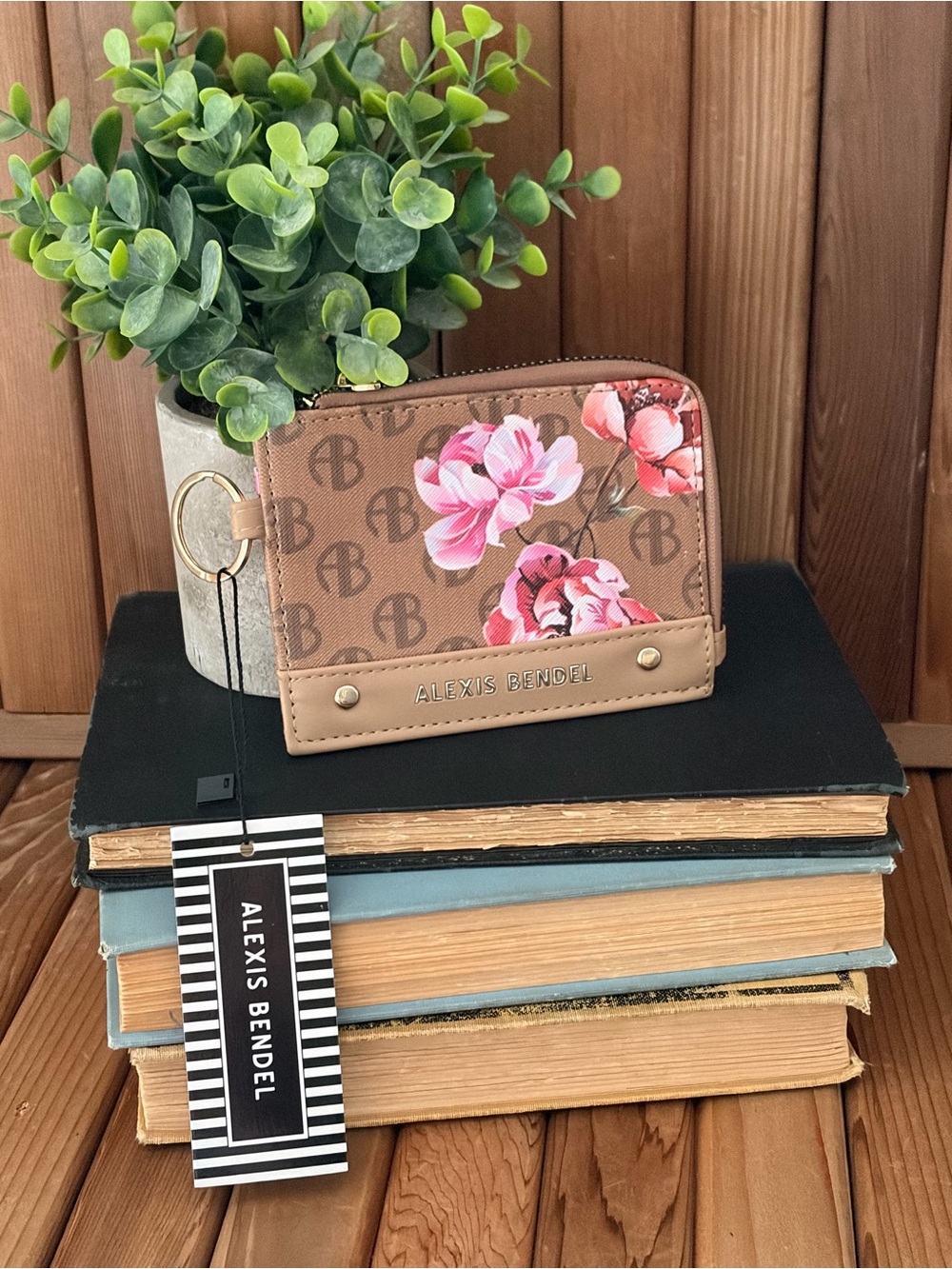 Alexis Bendel Floral Key Card Zippered Holder